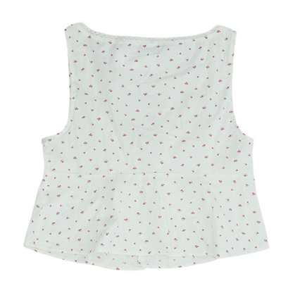 White Floral Blouse