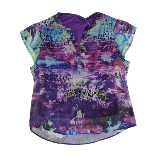 Purple Petite Graphic Blouse