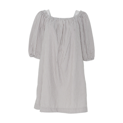 Brown Striped Mini Dress
