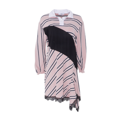 Pink Striped Mini Dress
