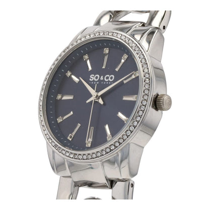 Women's Chelsea Stainless Steel Crystal Filled Bezel Watch
