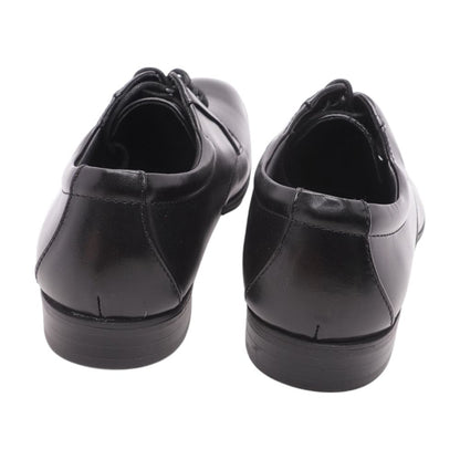 Black Leather Derby/oxford Dress Shoes