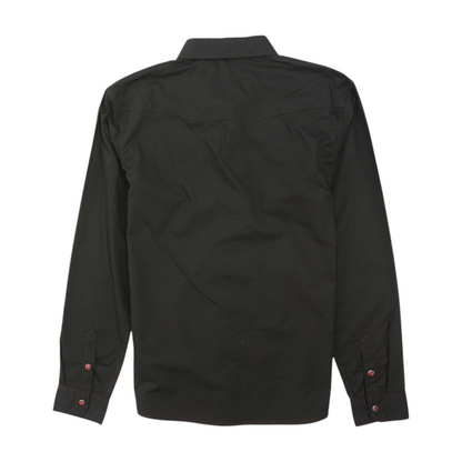 Black Floral Long Sleeve Button Down