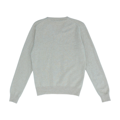 Tan Solid 100% Cashmere V-Neck Sweater