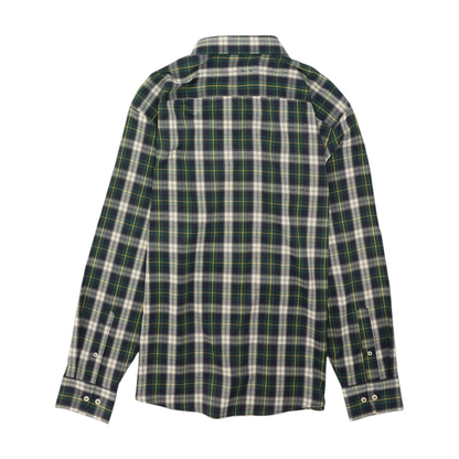 Green Plaid Long Sleeve Button Down