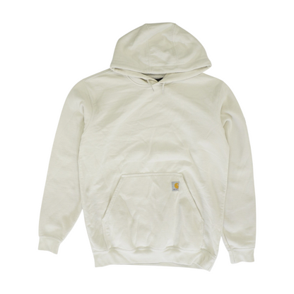 Beige Solid Hoodie Pullover