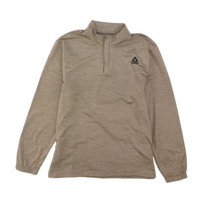 Gray Abstract 1/4 Zip Pullover