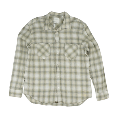 Beige Check Long Sleeve Button Down