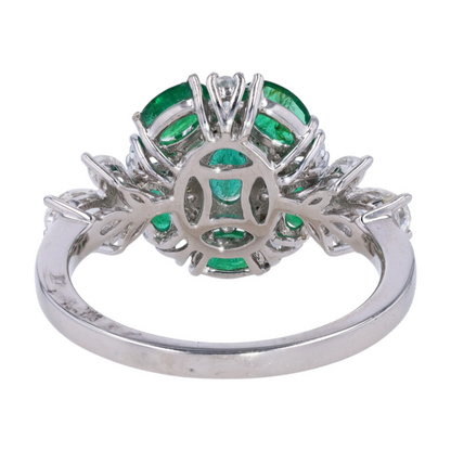 Sterling Silver Emerald Fashion Ring