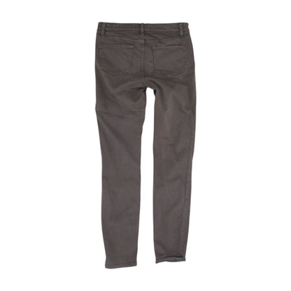 Gray Solid Skinny Leg Jeans