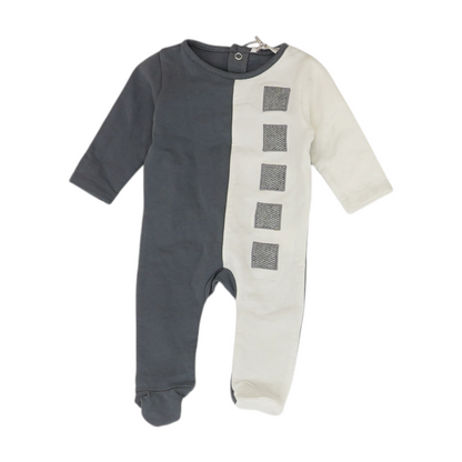 White Color Block One-Piece