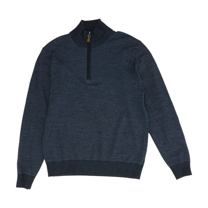 Navy Solid 1/4 Zip Pullover