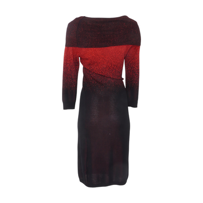 Black Color Block Midi Dress