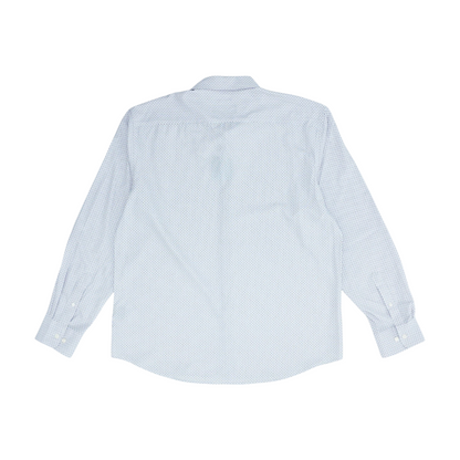White Polka Dot Long Sleeve Button Down