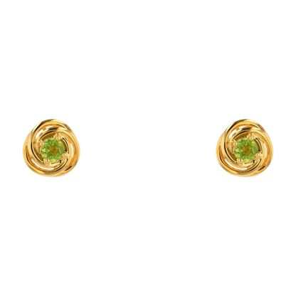 Sterling Silver Peridot Stud Earrings