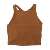 Brown Petite Cropped Blouse