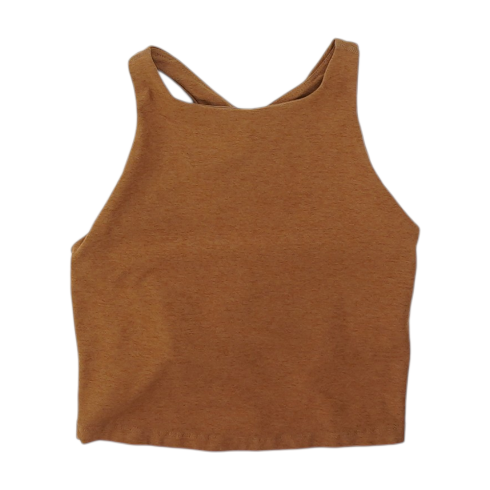 Brown Petite Cropped Blouse