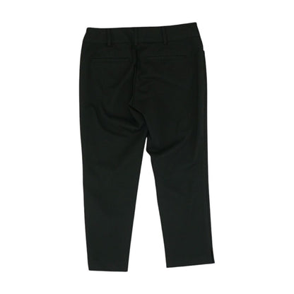 Black Solid Capri Pants