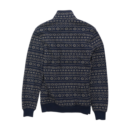 Navy Print 1/4 Zip Pullover