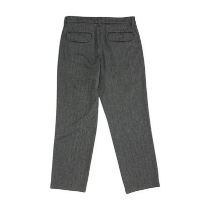 Gray Herringbone Classic Pants