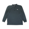 Black Solid Long Sleeve Polo