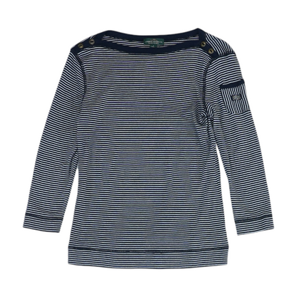 Navy Striped Blouse