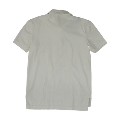 White Solid Short Sleeve Polo