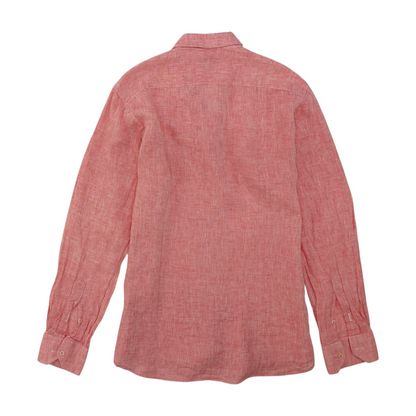 Pink Solid Long Sleeve Button Down