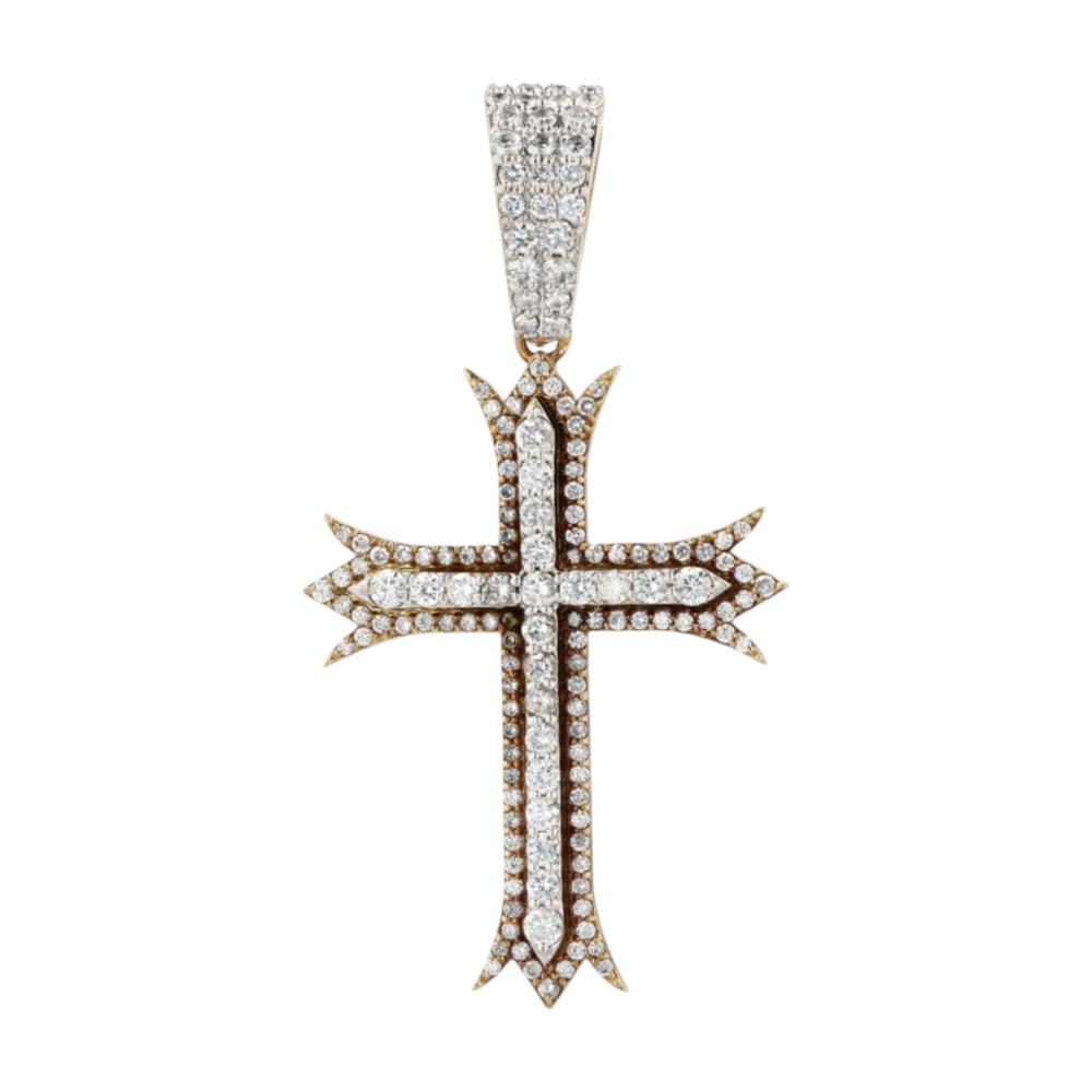 2 ctw 10K Two-Tone Gold Diamond Pendant