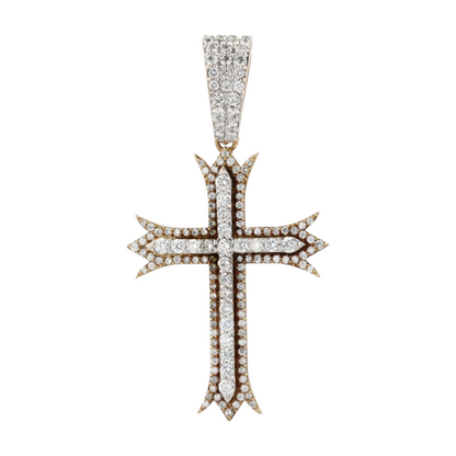 2 ctw 10K Two-Tone Gold Diamond Pendant