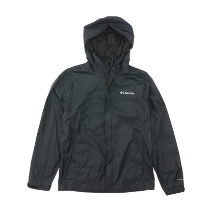 Black Solid Rain Jacket