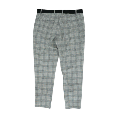 Blue Plaid Regular Pants