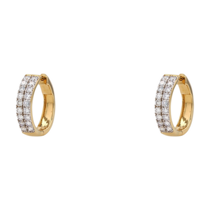 1 ctw Sterling Silver Lab Grown Diamond Hoop Earrings