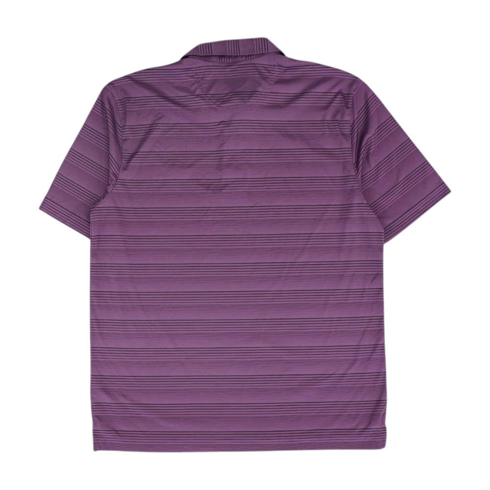 Purple Striped Short Sleeve Polo