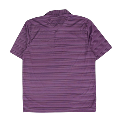 Purple Striped Short Sleeve Polo