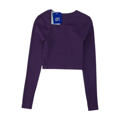 Purple Crewneck Knit Top