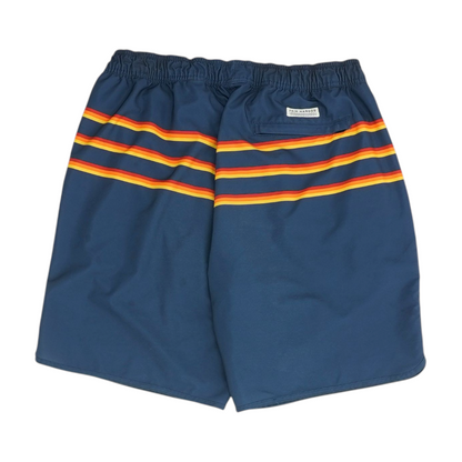 Navy Striped Active Shorts