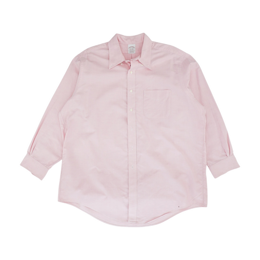 Pink Solid Long Sleeve Button Down