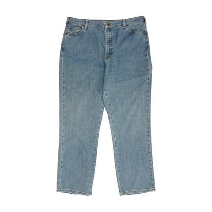 Blue Plus Size Straight Jeans