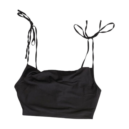 Black Solid Sleeveless Blouse