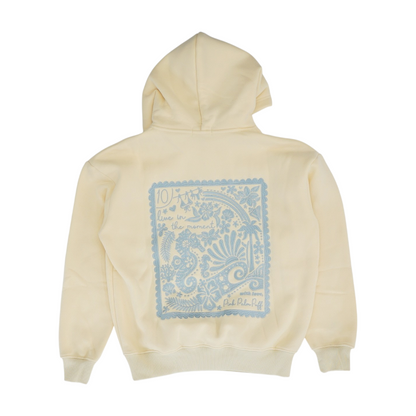 Beige Solid Hoodie Pullover