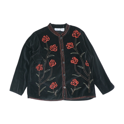 Vintage Black Floral Jacket