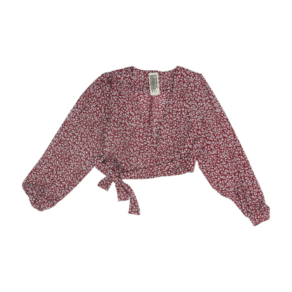 Burgundy Floral Blouse