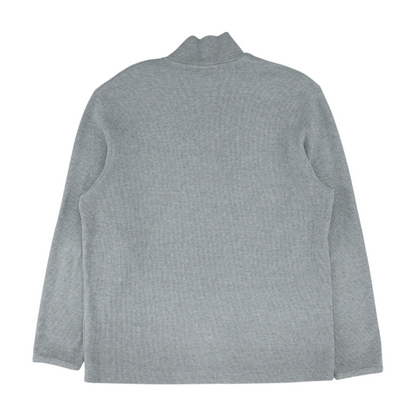 Gray Solid 1/4 Zip Pullover