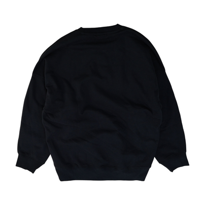 Black Solid Sweatshirt Pullover
