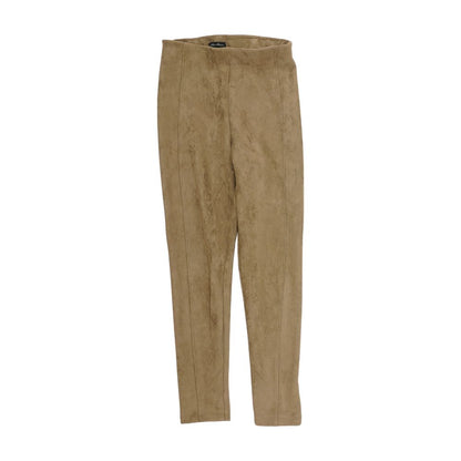 Brown Solid Dress Pants