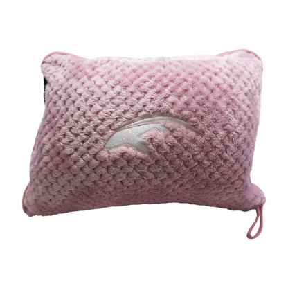 Pink Travel Pillow and Blanket