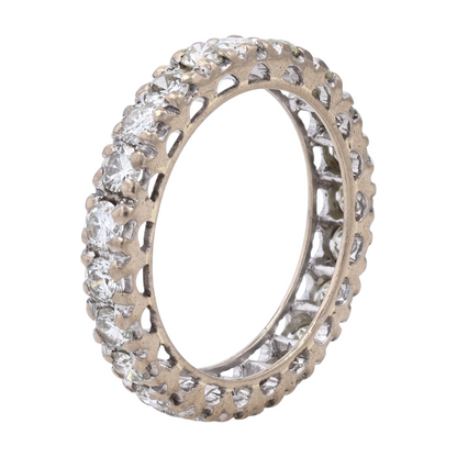 1 1/3 ctw 14K White Gold Diamond Band Ring