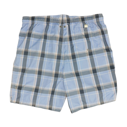 Blue Plaid Swim Bottom