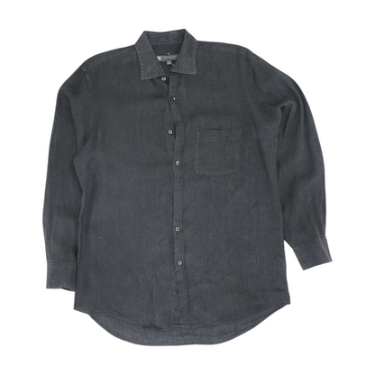 Charcoal Solid Long Sleeve Button Down